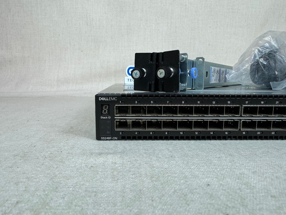 Dell S5248F-ON 48x 25GbE SFP28, 4x 100GbE QSFP28 Port Switch IO to PSU, OS10