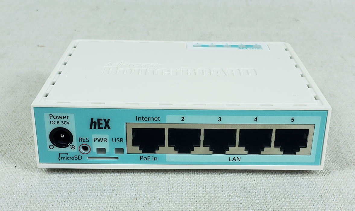 MikroTik hEX RB750GR3 5 Port Gigabit Ethernet Router | Includes power adapter