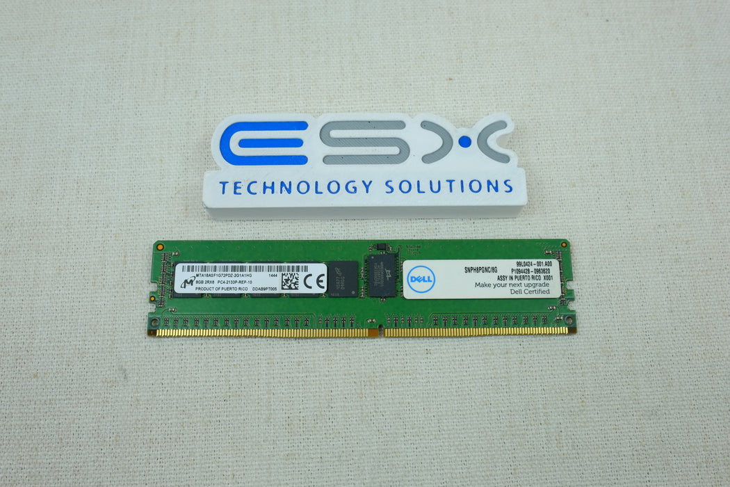 Dell SNPH8PGNC/8G 8GB 2Rx8 PC4-2133P DDR4 ECC Server Memory DIMM