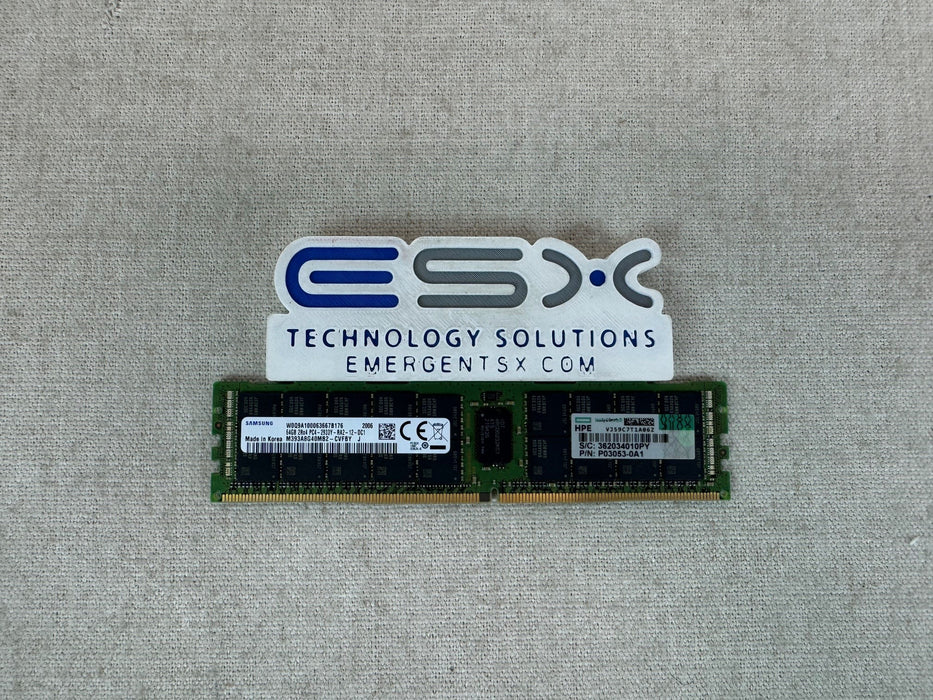 HP P03053-0A1 64GB 2Rx4 PC4-2933Y DDR4 ECC Smart Memory Server DIMM P00930-B21