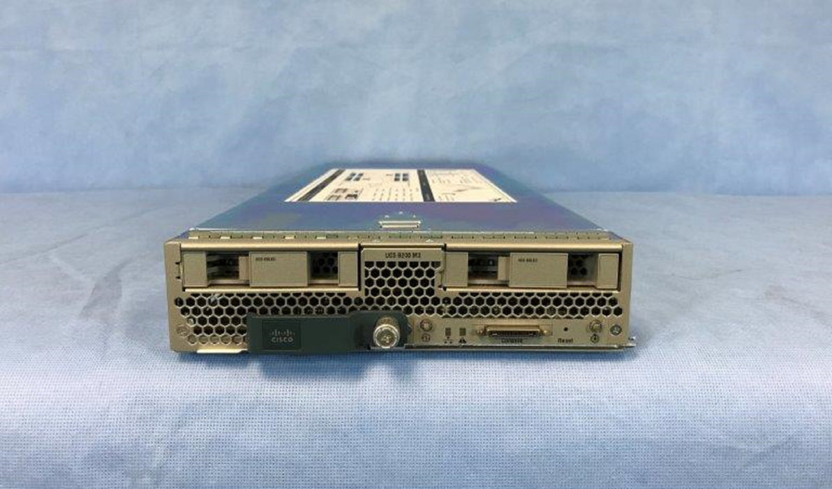 Cisco UCS B200 M3 Blade Server 2x 10 Core E5-2680v2 2.8GHz 64GB 2x 100GB SSD