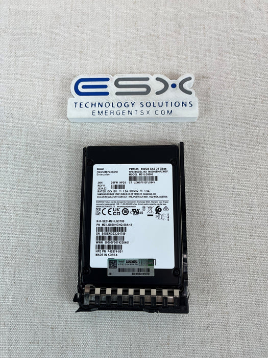 HPE P49745-001 - 800GB SFF SAS 24G MU BC MV SSD P49047-B21