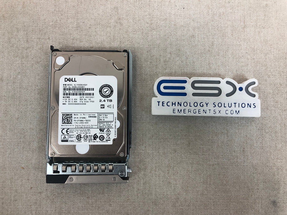 Dell F9NWJ 2.4TB 10k 12Gb/s 2.5” SAS Hard Drive Toshiba AL15SEB24EQY w/ 14G Tray