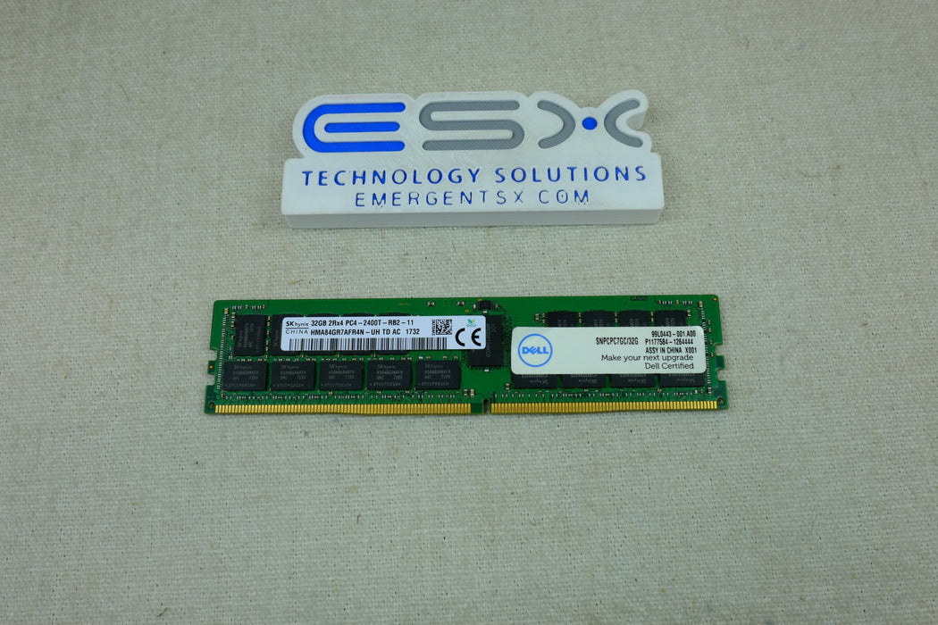 Dell 32GB 2Rx4 PC4-2400T DDR4 ECC Server Memory RDIMM SNPCPC7GC/32G