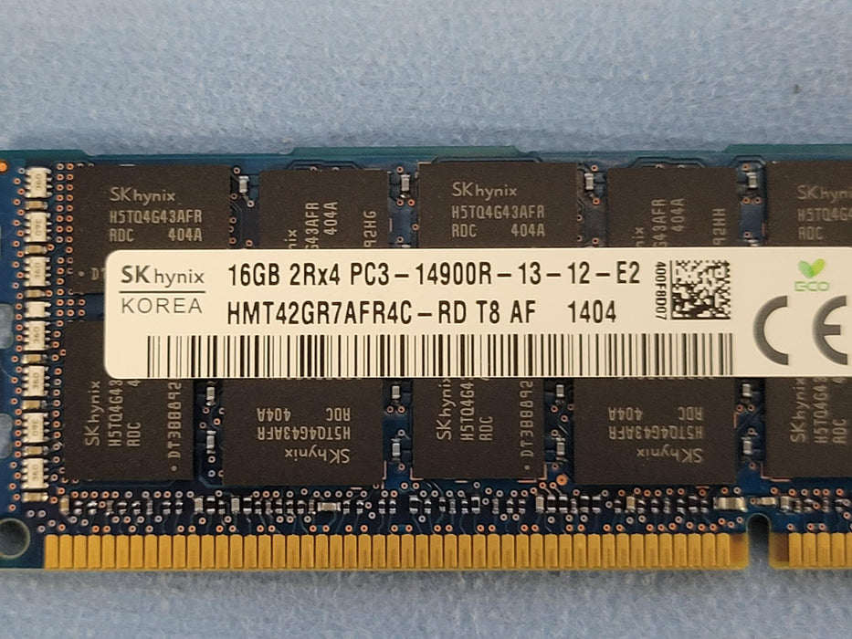 Lot of 2- Hynix HMT42GR7AFR4C-RD 16GB 2Rx4 PC3-14900R DDR3-1866 Server Memory