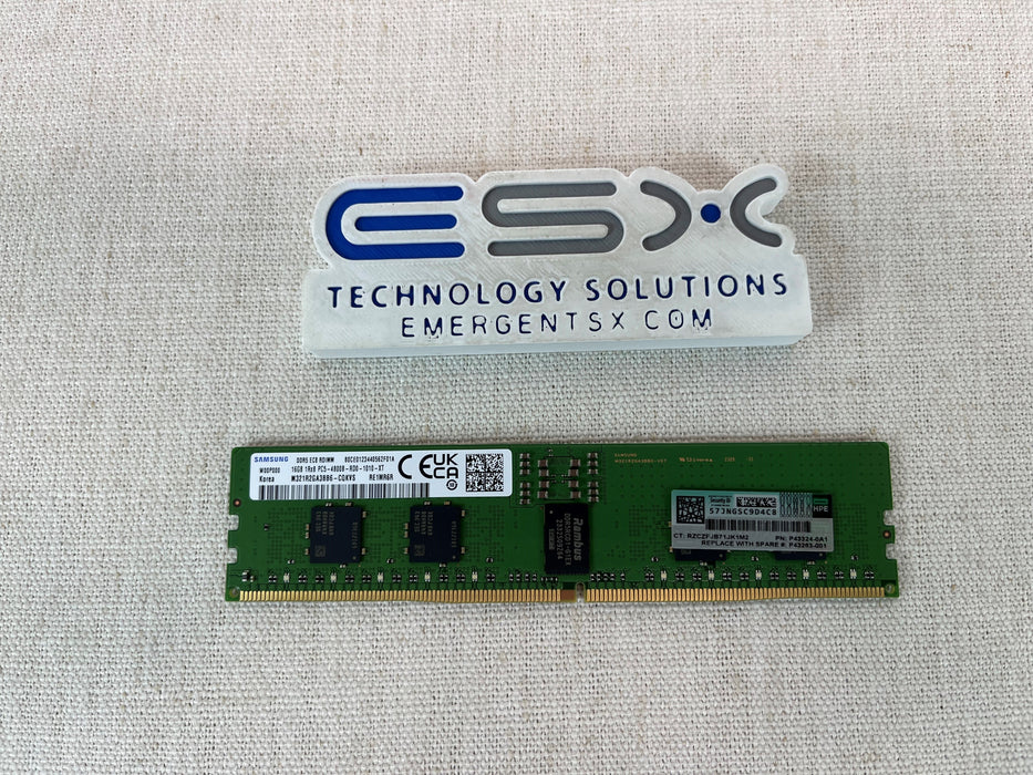 HPE 16GB 1Rx8 DDR5 PC5-4800 EC8 RDIMM P43324-0A1