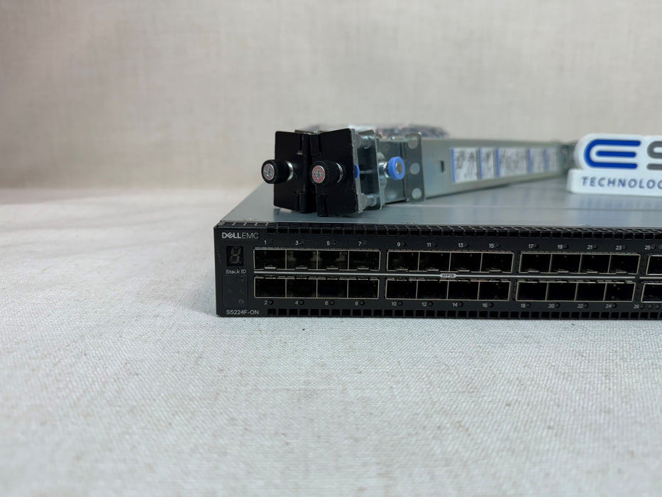 Dell S5224F-ON 24 Port 25G SFP28, 4x 100G Switch, 4x IO to PSU Fan, 2x PSU, OS10