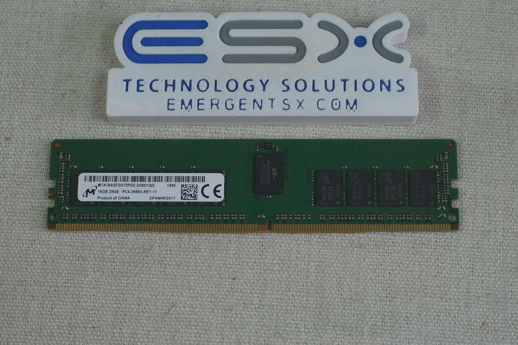 Micron MTA18ASF2G72PDZ-2G6 16GB 2RX8 PC4-2666V DDR4 ECC Server Memory RDIMM